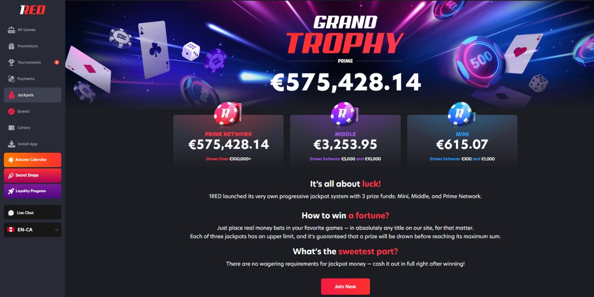 1Red Jackpot section.