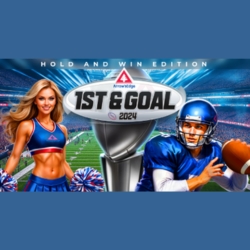 NFL football-themed slot with hold & win features, bonus buy-ins, and two jackpots.