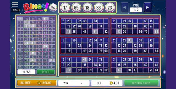 90 Ball Bingo real money online game.
