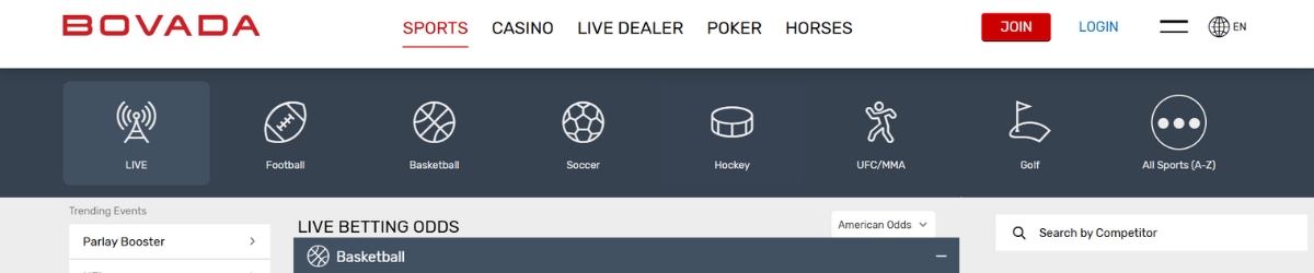 Bovada WNBA Betting Site