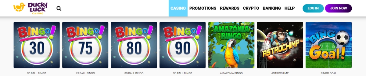 DuckyLuck online bingo games.