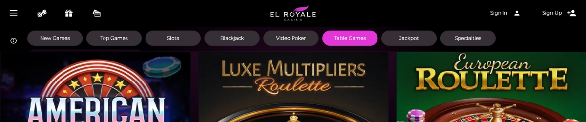 El Royale Casino roulette games