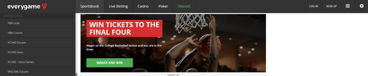 Everygame March Madness Sportsbook