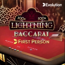 First Person Lightning Baccarat Title Card