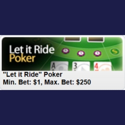 A poker variation allowing strategic decision-making, with betting flexibility from $1 to $250.