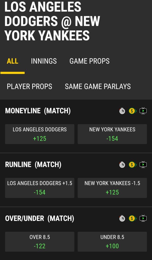 MLB betting strategy