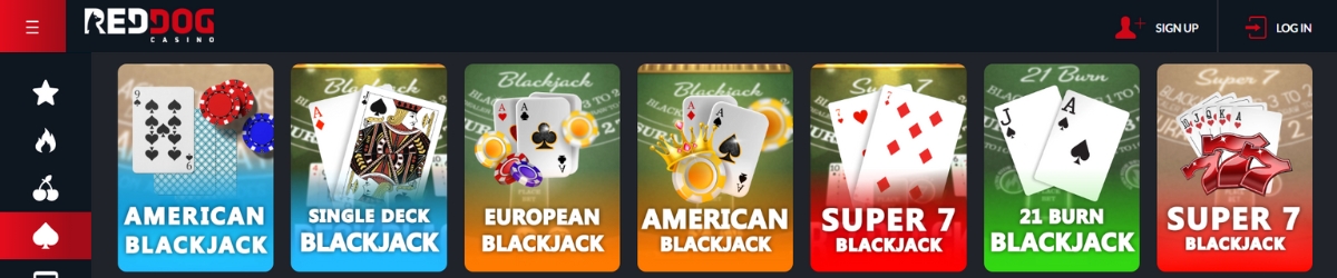 Red Dog Super 7 Blackjack