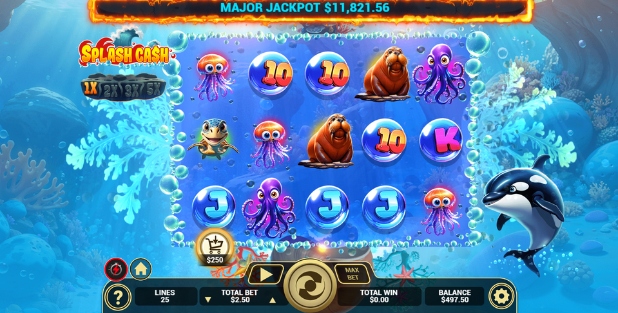 Splash Cash real money slot gameplay