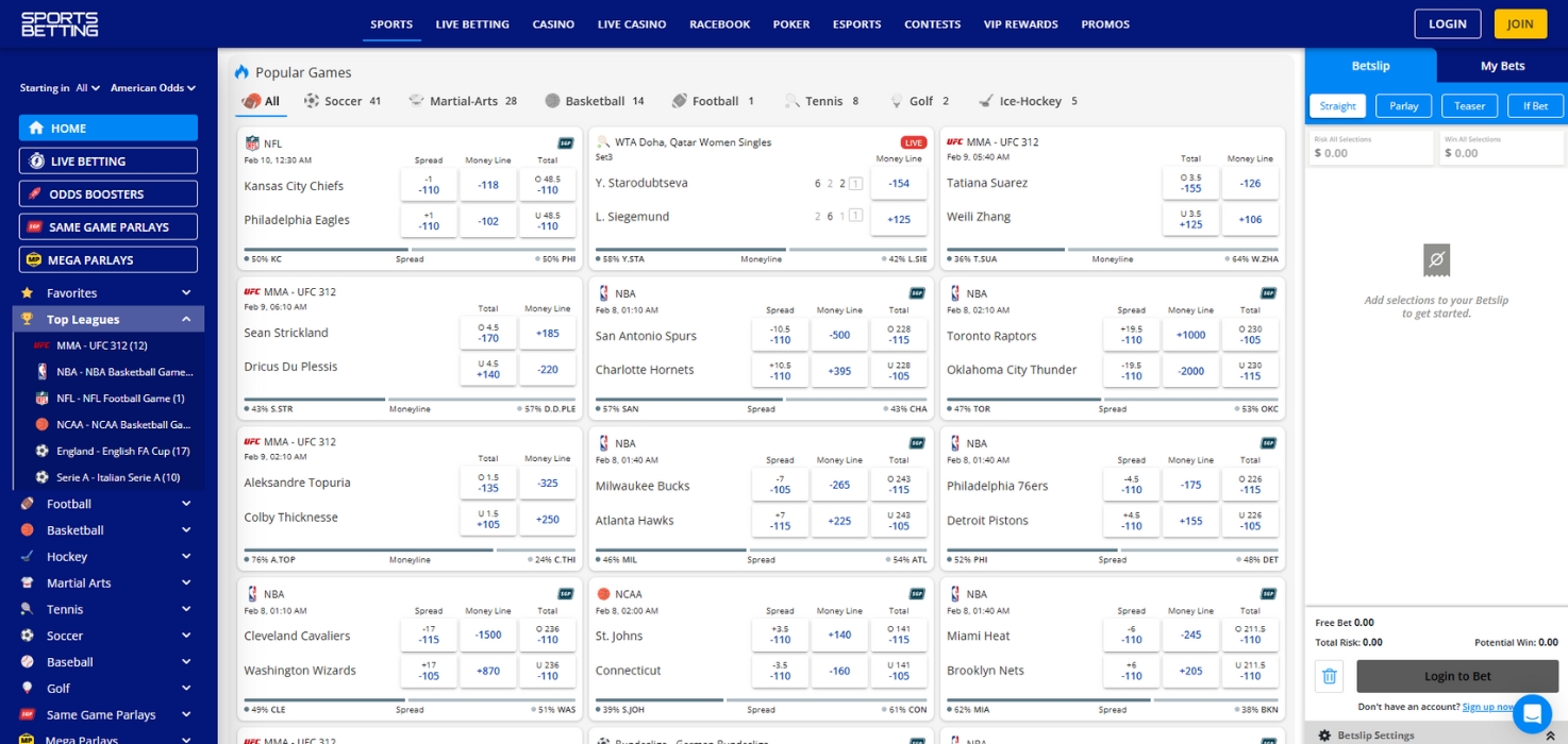 SportsBetting.ag Sportsbook