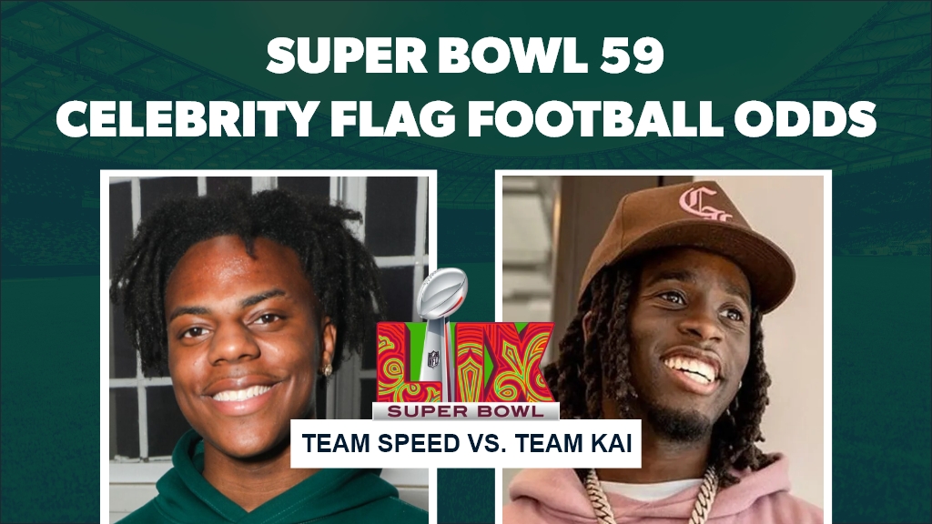 Super Bowl 59 Celebrity Flag Football odds: Team Speed vs. Team Kai