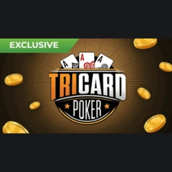 A sleek, gold-themed poker table setup featuring three playing cards, perfect for quick and exciting gameplay.