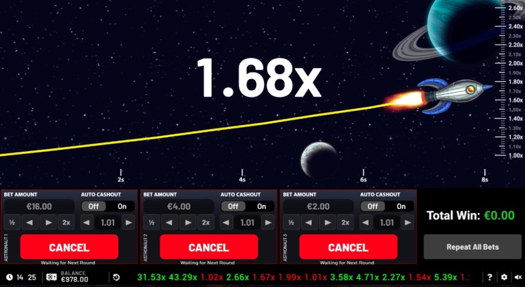 Triple Cash or Crash game