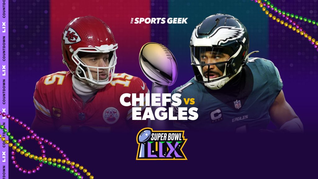 Chiefs vs Eagles Super Bowl matchup image