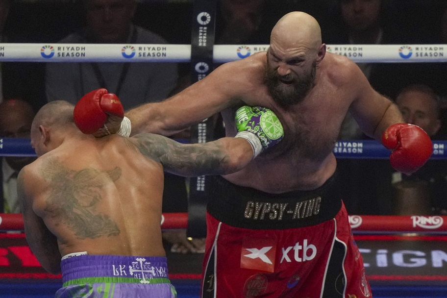 Tyson Fury fights Oleksandr Usyk in their December 2024 rematch.